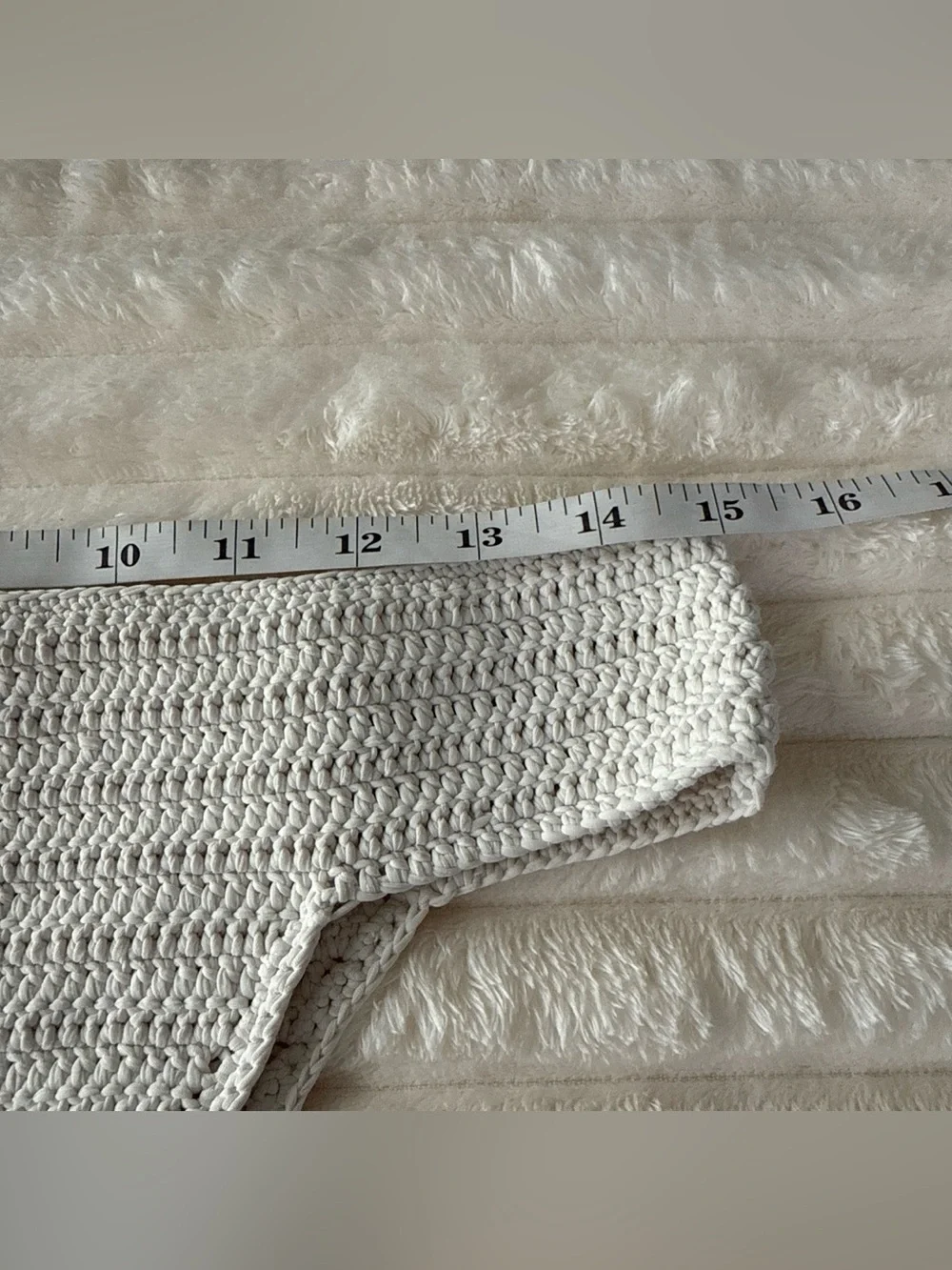 NWT SKIMS Crochet Swim Bikini Bottoms White Textured 3X Size